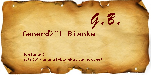 Generál Bianka névjegykártya