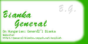 bianka general business card